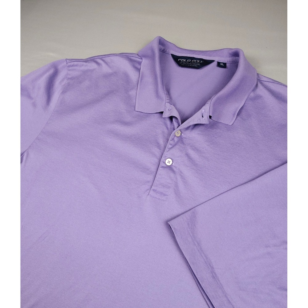 Polo Golf Ralph Lauren Pima Cotton Polo Shirt Men's XL Purple Short Sleeve - Picture 5 of 14